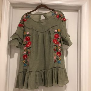 Embroidered top